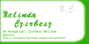 melinda czirbesz business card